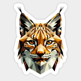 Abstract Geometric Lynx - Color Design Sticker